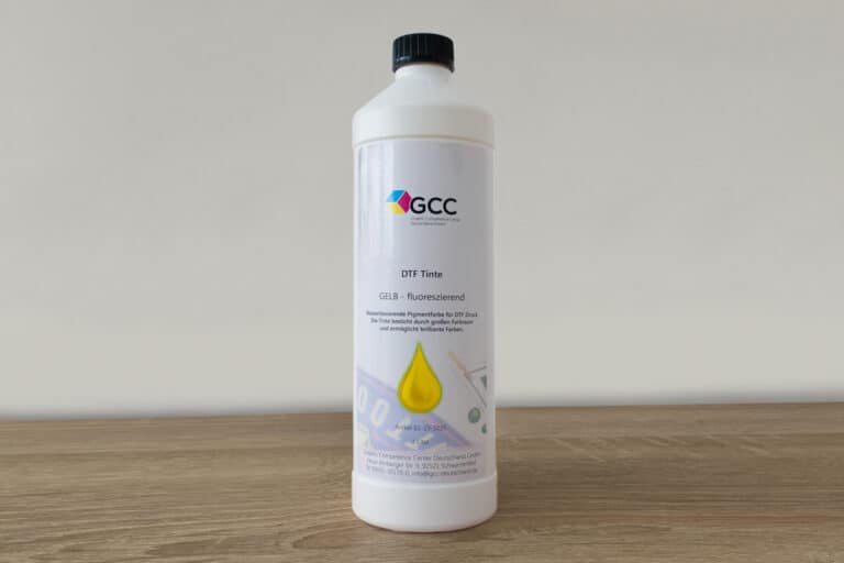 GCC DTF Tinte fluoreszierendes gelb, 1 Liter