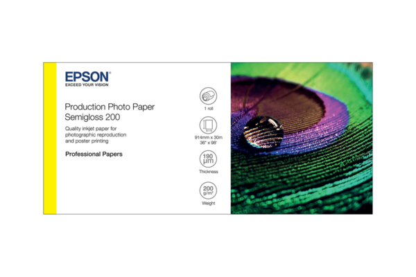 EPSON Production Photo Semigloss 200 - 36″ (91,4 cm) x 30 Meter