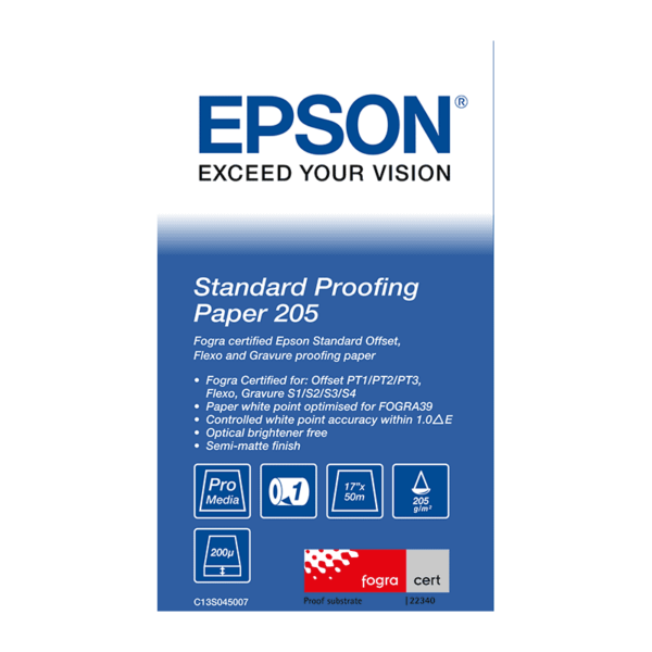 Epson Standard Proofing Paper 205 17 C13S045007