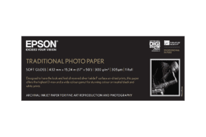 EPSON Traditional Photo Paper - 17″ (43,2 cm) x 15 Meter