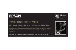 EPSON Traditional Photo Paper - 44″ (111,8 cm) x 15 Meter