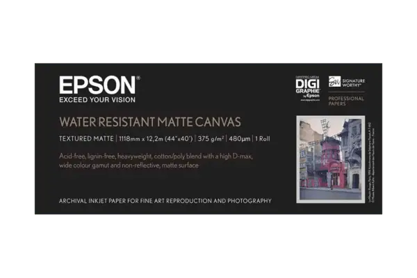 EPSON WaterResistant Matte Canvas - 44″ (111,8 cm ) x 12,2 Meter