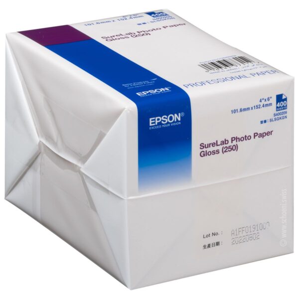 EPSON SureLab Photo Paper SL-D500 / SL-D1000 - Gloss (250) einseitig, 10x15cm, 400 Blatt
