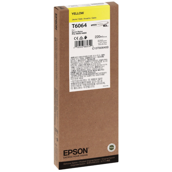 EPSON Tinte Stylus Pro 4800 / 4880, 220ml - gelb / yellow